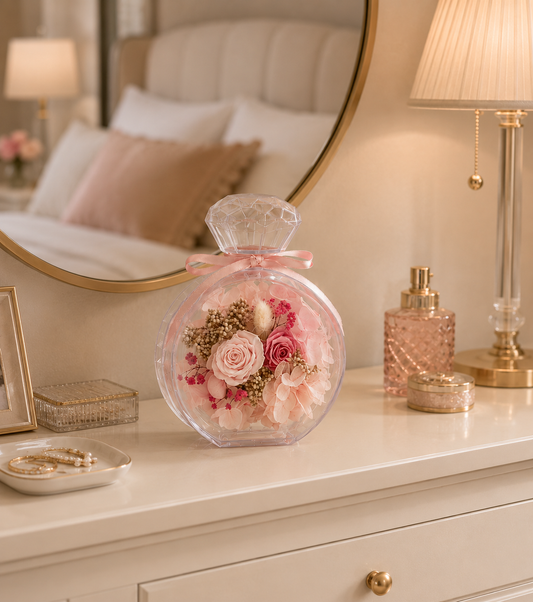 Lasting Flowers in a Perfume Bottle