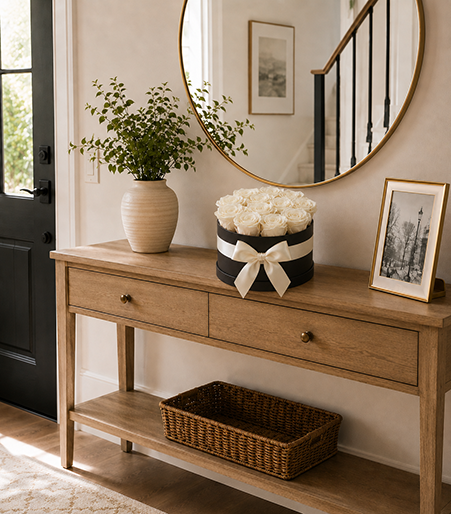 12 Lasting Roses in a Hatbox