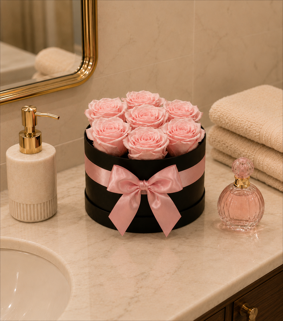 7 Lasting Roses in a Hatbox