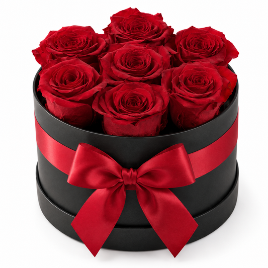 7 Lasting Roses in a Hatbox