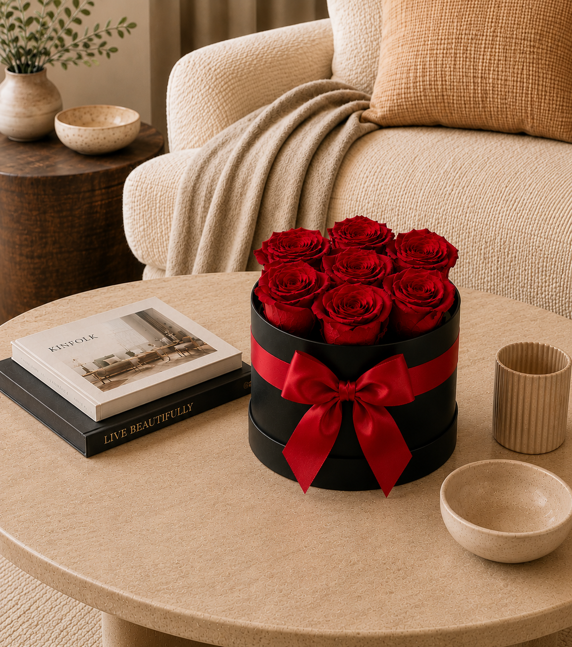 7 Lasting Roses in a Hatbox